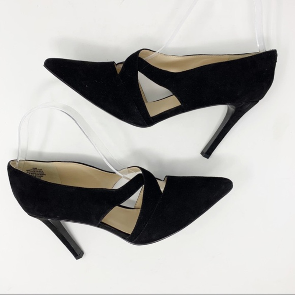 Nine West Suede Black Heels - Picture 1 of 10